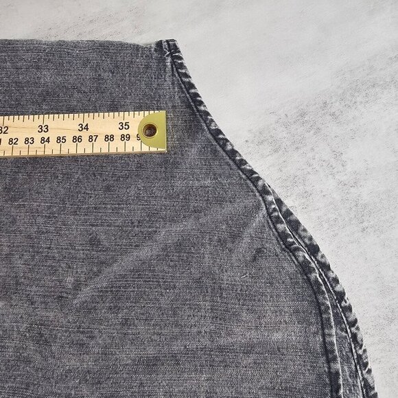 Rails Ames Black Acid Wash Shirt Dress Long Sleeve‎ Knee Length Tie Linen XS - Picture 14 of 16